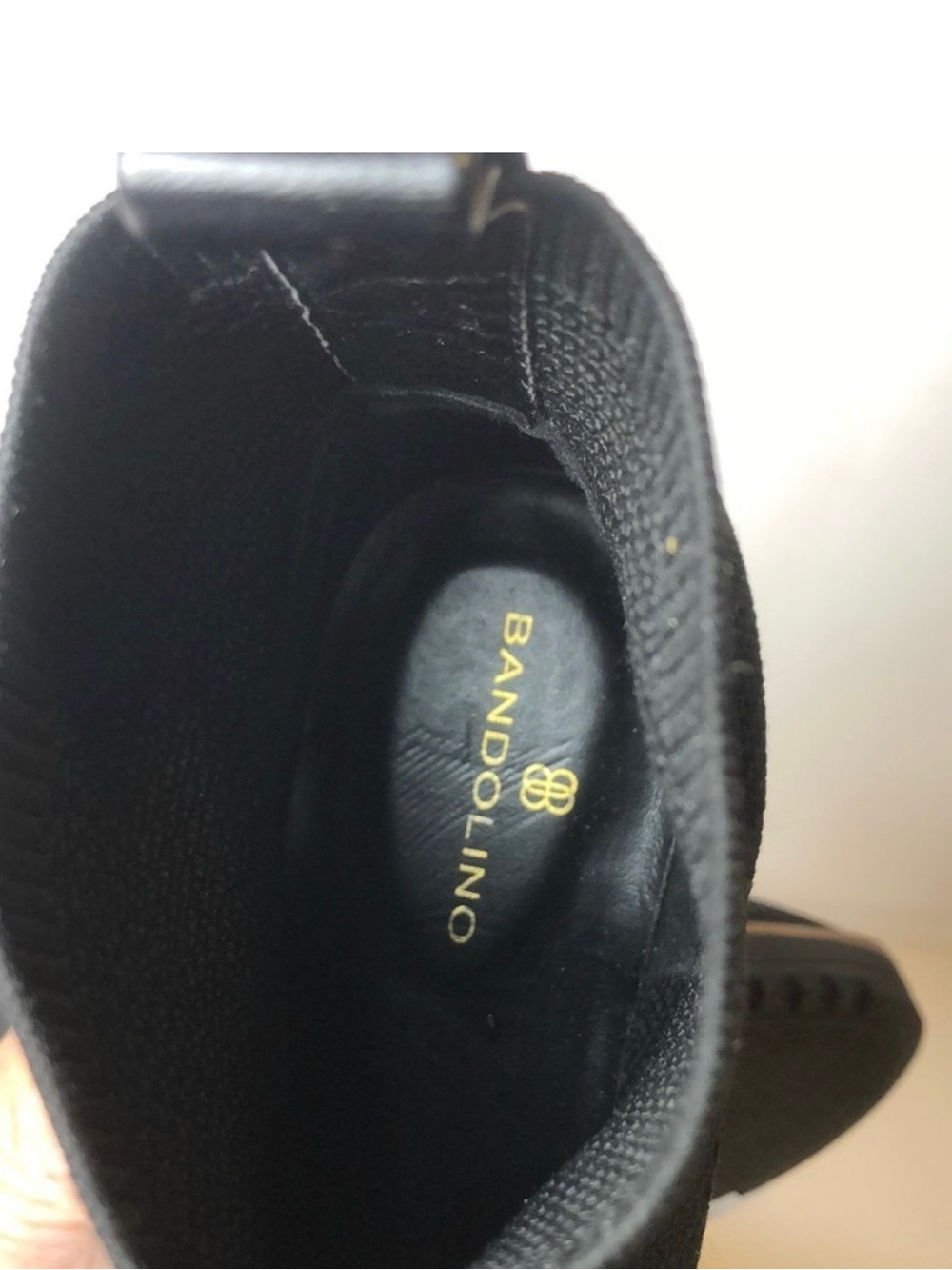Bandolino Black Knit Wedge Ankle Boots US 9 Like New - Picture 5 of 13